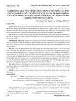 Ảnh hưởng của tình trạng hoạt động chức năng cơ bản và chuyên khoa điều trị đến tỉ lệ sử dụng thuốc kháng đông trên bệnh nhân cao tuổi có rung nhĩ không do bệnh van tim tại Bệnh viện Trưng