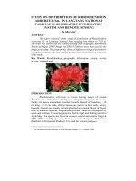 Study on distribution of rhododendron arboreum SM. in Langtang national park using geographic information system and remote sensing