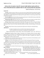 Nồng độ vitamin D huyết thanh trên bệnh nhân mề đay mạn tính đến khám tại Bệnh viện Da Liễu thành phố Hồ Chí Minh