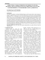Structural characteristics of forest state iiia3 between two altitude levels in core zone in Xuan Nha nature reserve, Van Ho district, Son La province