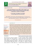 Conservation biological control: Effect of bio fertilizers and bio pesticides in organic ecological engineering field of okra (Abelmoschus esculentus (L.) Moench)