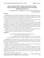 Khảo sát đặc điểm vi trùng học kháng thuốc trong viêm phúc mạc nhiễm khuẩn nguyên phát ở bệnh nhân xơ gan