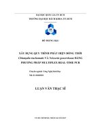 Xây dựng quy trình phát hiện đồng thời chlamydia trachomatis và neisseria gonorrhoeae bằng phương pháp multiplex real time PCR