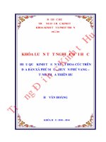 Khóa luận tốt nghiệp Quản trị kinh doanh: Hiệu quả kinh tế sản xuất hoa cúc trên địa bàn xã Phú Mậu - Huyện Phú Vang - Tỉnh Thừa Thiên Huế