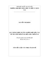 Tóm tắt Luận văn Thạc sĩ Lịch sử: Quá trình nhập cư của người Nhật Bản vào Mỹ từ cuối thế kỷ XIX đến giữa thế kỷ XX