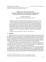 Thiết kế các hoạt động dạy học nhằm phát triển năng lực nhận thức cho học sinh trong dạy học phần di truyền học, sinh học 12