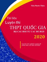 Tài liệu ôn thi Trung học phổ thông quốc gia 2020 môn toán