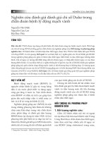 Nghiên cứu đánh giá đánh giá chỉ số Duke trong chẩn đoán bệnh lý động mạch vành