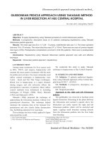 Glissonean pedicle approach using Takasaki method in liver resection at Hue Central Hospital