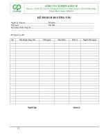 BM03 kế hoạch đi công tác 