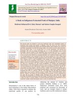 A study on indigenous fermented foods of Manipur, India