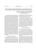 Bước đầu khảo sát môi trường nước và khu hệ thủy sinh vật của các thủy vực ở khu vực động Phong Nha, tỉnh Quảng Bình