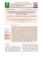 Genetic variability for seed viability, seedling vigor and cytotoxic compound accumulation in groundnut (Arachis hypogaea L.) upon accelerated ageing