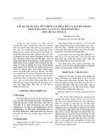 Kết quả bước đầu về nghiên cứu phân bố của Lectin trong một số họ thực vật ở các tỉnh Vĩnh Phúc, Phú Thọ và Yên Bái