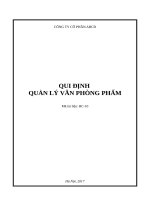 Quy định quản lý văn phòng phẩm 