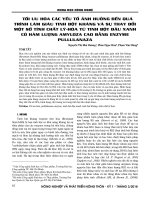 Tối ưu hóa các yếu tố ảnh hưởng đến quá trình làm giàu tinh bột kháng và sự thay đổi một số tính chất lý hóa từ tinh bột đậu xanh có hàm lượng Amyloza cao bằng Enzyme Pullulanaza