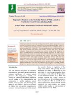Explorative analysis on the mortality pattern of wild animals at territorial forest division Jabalpur, India