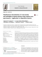 Simultaneous determination of rosuvastatin and amlodipine in human plasma using tandem mass spectrometry: Application to disposition kinetics