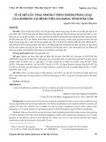 Tỉ lệ mổ lấy thai nhóm I theo nhóm phân loại của Robson tại Bệnh viện Đa khoa tỉnh Đắk Lắk
