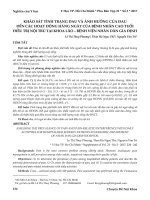 Khảo sát tình trạng đau và ảnh hưởng của đau đến các hoạt động hàng ngày của bệnh nhân cao tuổi điều trị nội trú tại khoa lão – Bệnh viện Nhân dân Gia Định