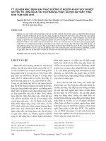 Tỷ lệ hiện mắc bệnh đái tháo đường ở người 45-69 tuổi và một số yếu tố liên quan tại thị trấn Sa Thầy, huyện Sa Thầy, tỉnh Kon Tum năm 2016