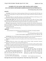 Nghiên cứu xây dựng tiêu chuẩn chất lượng của táo nhân chế (Semen Ziziphi mauritianae Preparata)