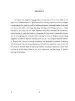 Difficulties in listening skills of english majored freshmen at thuong mai university and some suggested solutions 