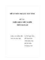 Đồ án môn Thị giác máy tính: Nhận dạng mặt người trên Matlab