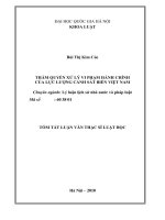 Thẩm quyền xử lý vi phạm hành chính của cảnh sát biển việt nam 