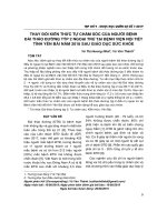 Thay đổi kiến thức tự chăm sóc của người bệnh đái tháo đường týp 2 ngoại trú tại bệnh viện nội tiết tỉnh Yên Bái năm 2018 sau giáo dục sức khỏe