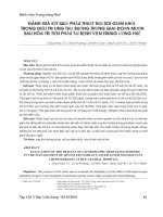 Đánh giá kết quả phẫu thuật nội soi giảm khối trong điều trị ung thư buồng trứng giai đoạn muộn sau hóa trị tiền phẫu tại Bệnh viện Trung Ương Huế