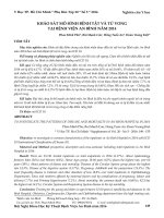 Khảo sát mô hình bệnh tật và tử vong tại Bệnh viện An Bình năm 2014