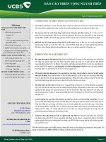 Báo cáo triển vọng ngành thép