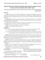 Kết quả bước đầu điều trị sỏi thận bằng phương pháp tán sỏi ngoài cơ thể tại Bệnh viện Thống Nhất