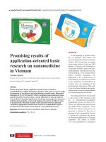 Promising results of application-oriented basic research on nanomedicine in Vietnam