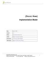 Project name: Implementation Model