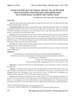 Đánh giá hiệu quả dự phòng thuyên tắc huyết khối tĩnh mạch bằng rivaroxaban trên bệnh nhân thay khớp háng tại Bệnh viện Thống Nhất