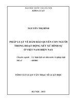 Pháp luật về bảo đảm quyền con người trong hoạt động xét xử hình sự ở việt nam hiện nay 