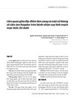 Liên quan giữa đặc điểm lâm sàng và một số thông số siêu âm Doppler trên bệnh nhân suy tĩnh mạch mạn tính chi dưới