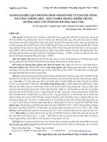 Đánh giá hiệu quả phương pháp nội soi mật tụy ngược dòng đặt ống thông mũi – mật (ENBD) trong nhiễm trùng đường mật cấp tính do sỏi ống mật chủ