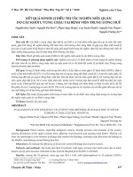 Kết quả sonde JJ điều trị tắc nghẽn niệu quản do các khối u vùng chậu tại Bệnh viện Trung ương Huế