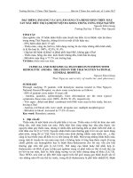 Đặc điểm lâm sàng và cận lâm sàng của bệnh nhân thiếu máu tan máu điều trị tại Bệnh viện Đa khoa Trung Ương Thái Nguyên