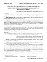 Đánh giá hiệu quả chăm sóc trẻ sinh non nhẹ cân bằng phương pháp kang-gu-ru tại khoa sơ sinh Bệnh viện Nhi Đồng 2