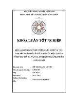Khóa luận tốt nghiệp: Đánh giá thực trạng sản xuất và tiêu thụ sản phẩm đồ gỗ mỹ nghệ của hộ gia đình trên địa bàn xã Vân Hà, huyện Đông Anh, thành phố Hà Nội
