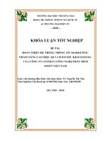 HOÀN THIỆN hệ THỐNG THÔNG TIN MARKETING NHẰM NÂNG CAO HIỆU QUẢ CHĂM sóc KHÁCH HÀNG của CÔNG TY cổ PHẦN  