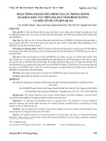 Hoạt động khám chữa bệnh tại các phòng khám đa khoa khu vực trên địa bàn tỉnh Bình Dương và một số yếu tố liên quan