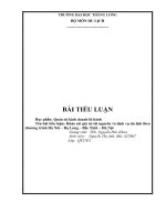 Bài tiểu luận Quản trị kinh doanh lữ hành: Khảo sát giá trị tài nguyên và dịch vụ du lịch theo chương trình Hà Nội - Hạ Long - Bắc Ninh - Hà Nội