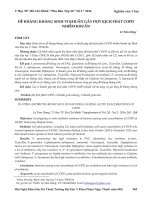 Đề kháng kháng sinh vi khuẩn gây đợt kịch phát COPD nhiễm khuẩn