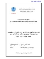 Báo cáo nghiên cứu khoa học cấp trường: Nghiên cứu và xây dựng hệ thống đánh giá kỹ năng môn tin học ứng dụng dựa trên máy tính