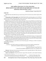 Đặc điểm lâm sàng và cận lâm sàng bệnh nhân từ 45 tuổi trở lên bị nhồi máu cơ tim cấp kèm đái tháo đường type 2